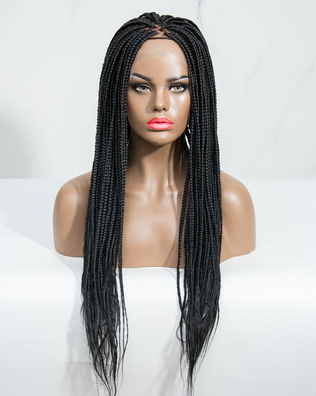Box braid wig, frontal wigs, full lace wigs  Box braids pictures, Short  box braids, Box braids hairstyles