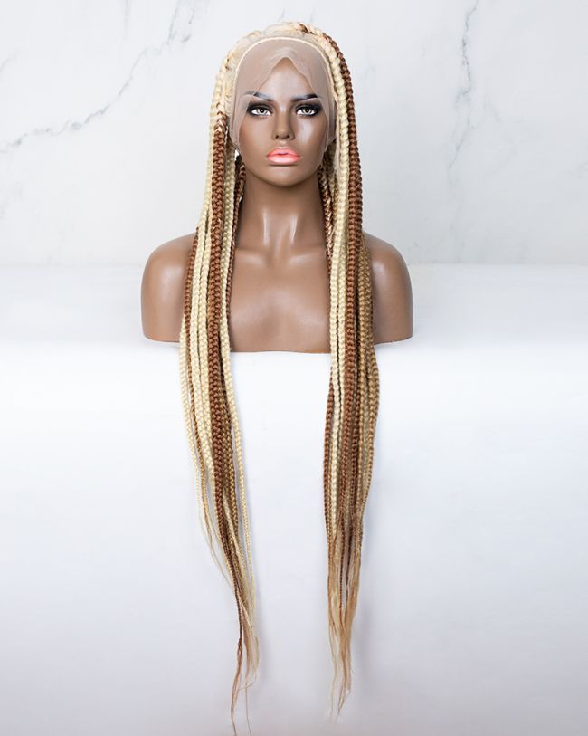 Dumi-Super Long Big Box Goddess Knotless Braided Full Lace Wig